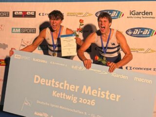 Junior-Doppelzweier: Hombergs, Trupke (v.l.n.r.)