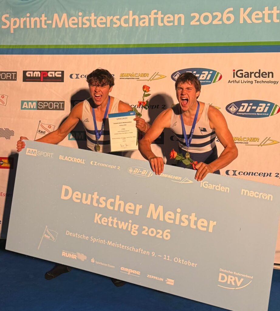 Junior-Doppelzweier: Hombergs, Trupke (v.l.n.r.)